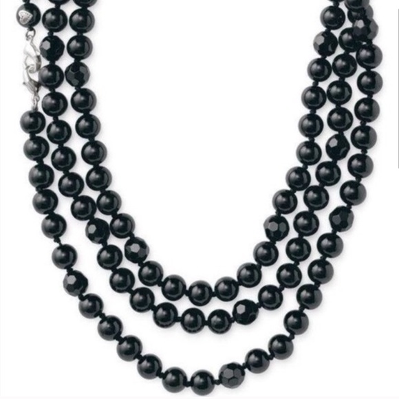 :: Stella & Dot LaCoco Ebony Glass Bead Necklace - Picture 5 of 5